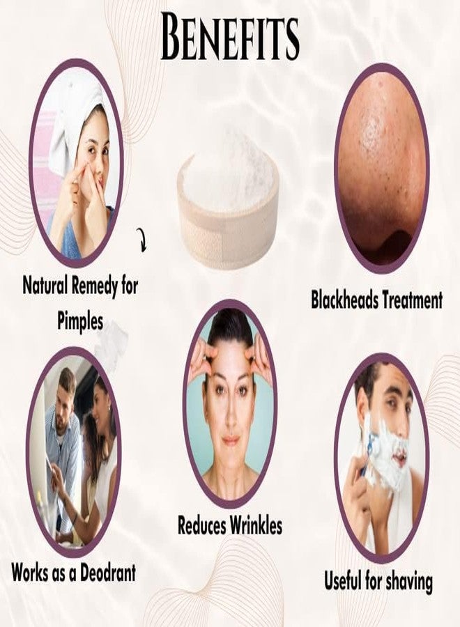 VedoMax Purified Fitkari Stone Powder | Alum Stone Powder - 200 gm - Image 2